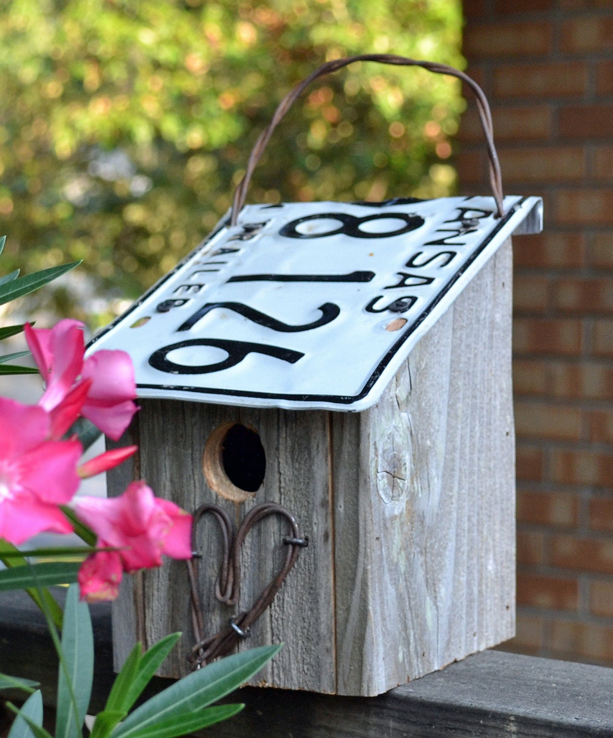 Rustic birdhouse Farm house birdhouse Rustic heart