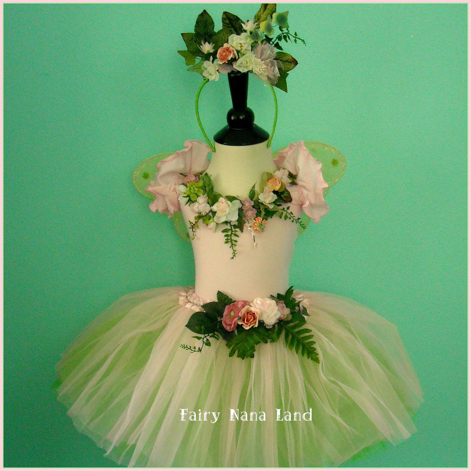 Items similar to Fairy Costume - Flower Girl - The Rosebud Faerie in ...