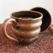 HUGE Beehive Mugs in Double Chocolate 20 oz. Pottery Coffee Mugs Set of 2