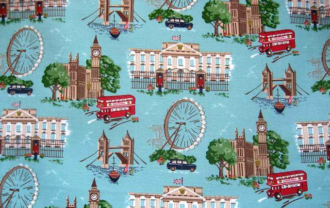 1839 Cath Kidston London Aqua Blue Cotton Canvas by boqinana