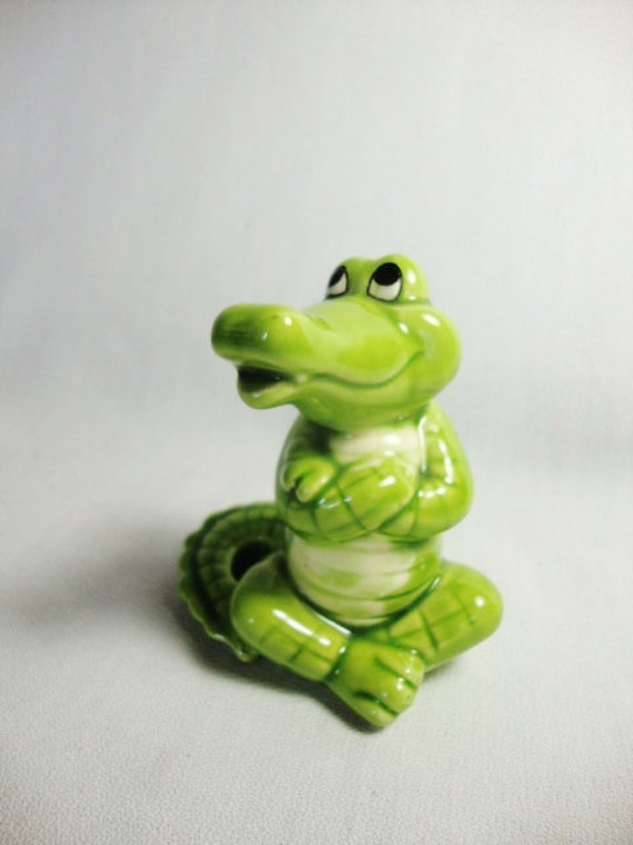 vintage alligator figurine norcrest gator by Sassydoggs on Etsy