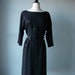 Vintage 50's Dress // Black with Leaf Appliques