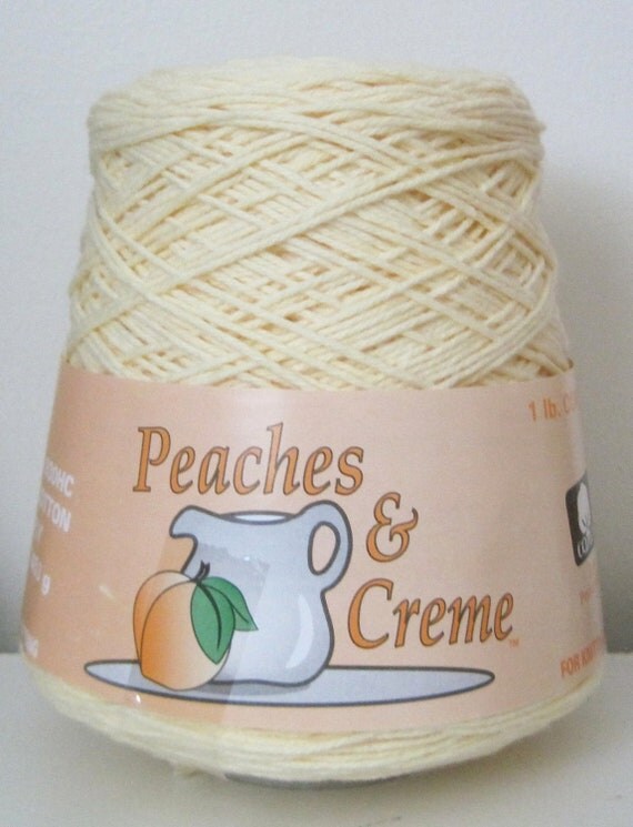 Items similar to Peaches and Creme 1 Pound cone 100 cotton yarn
