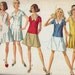 1960s Vintage Sewing Pattern Simplicity 8188 Drop Waist Pleated Skirt Dress Size Bust 36 Size 14 1969 60s