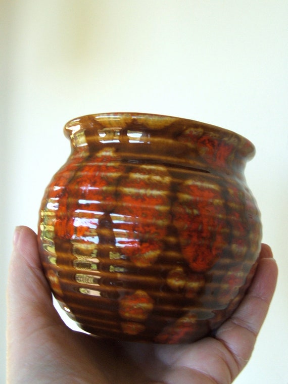 Vintage Drip Glaze Ceramic Pot