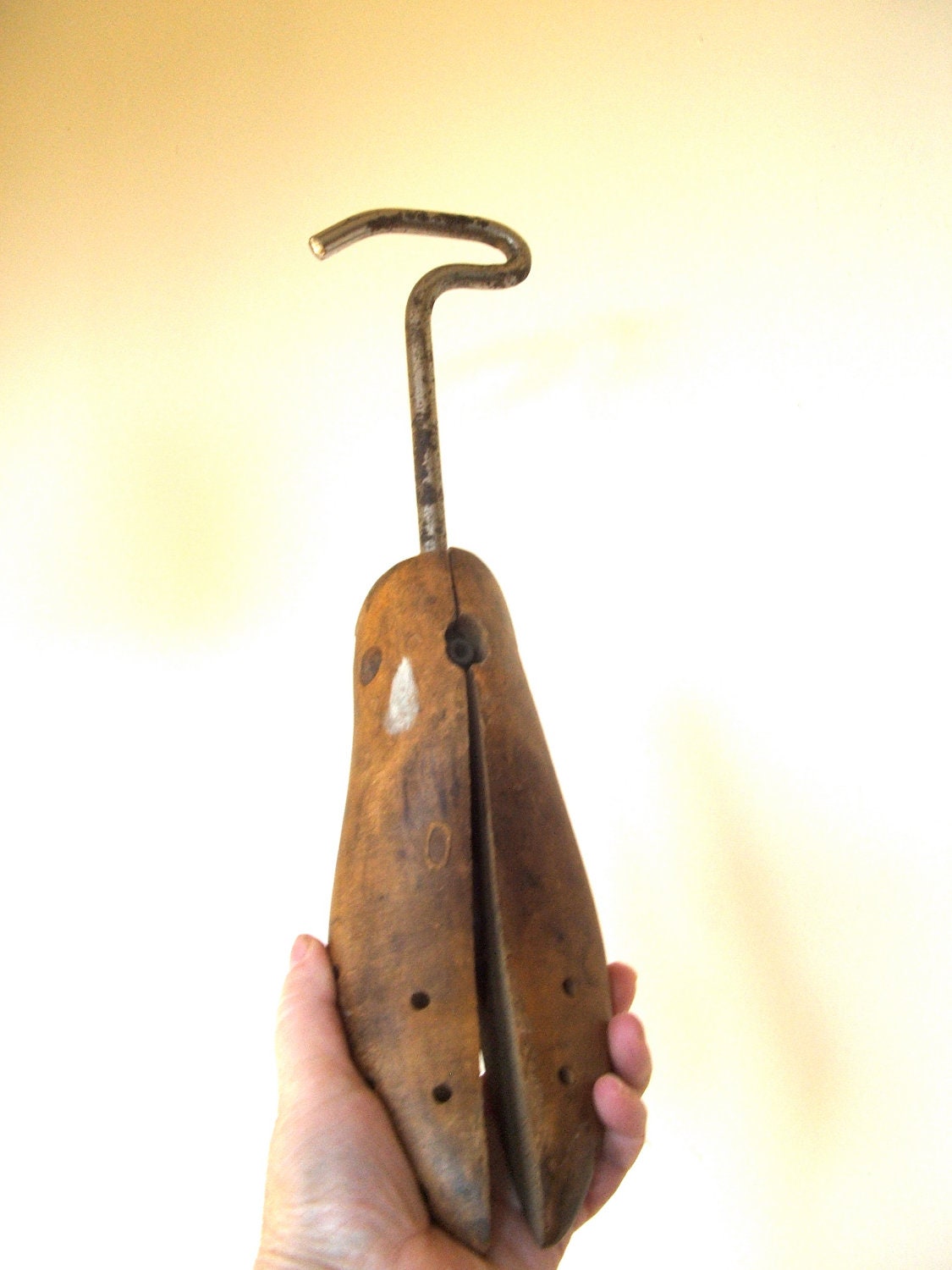 Antique Wood and Metal Shoe Form by lookonmytreasures on Etsy