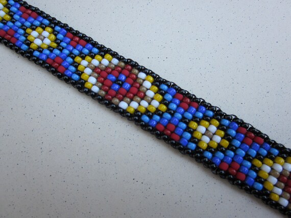 friendship square stitch bracelet native american pattern