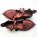 CUSTOM Handmade Womens Leather Fairy tale Shoes in Dark Chestnut leather HOLLY fairy by Fairysteps