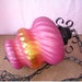 Vintage Hollywood Regency Purple Pink Glass Globe Swag Lamp b