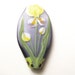 Lampwork Glass Bead IRIS GARDEN FOCAL unique artisan focal like a watercolor painting in glass