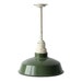 r e s e r v e d Industrial Hanging Light. Green Porcelain Shade