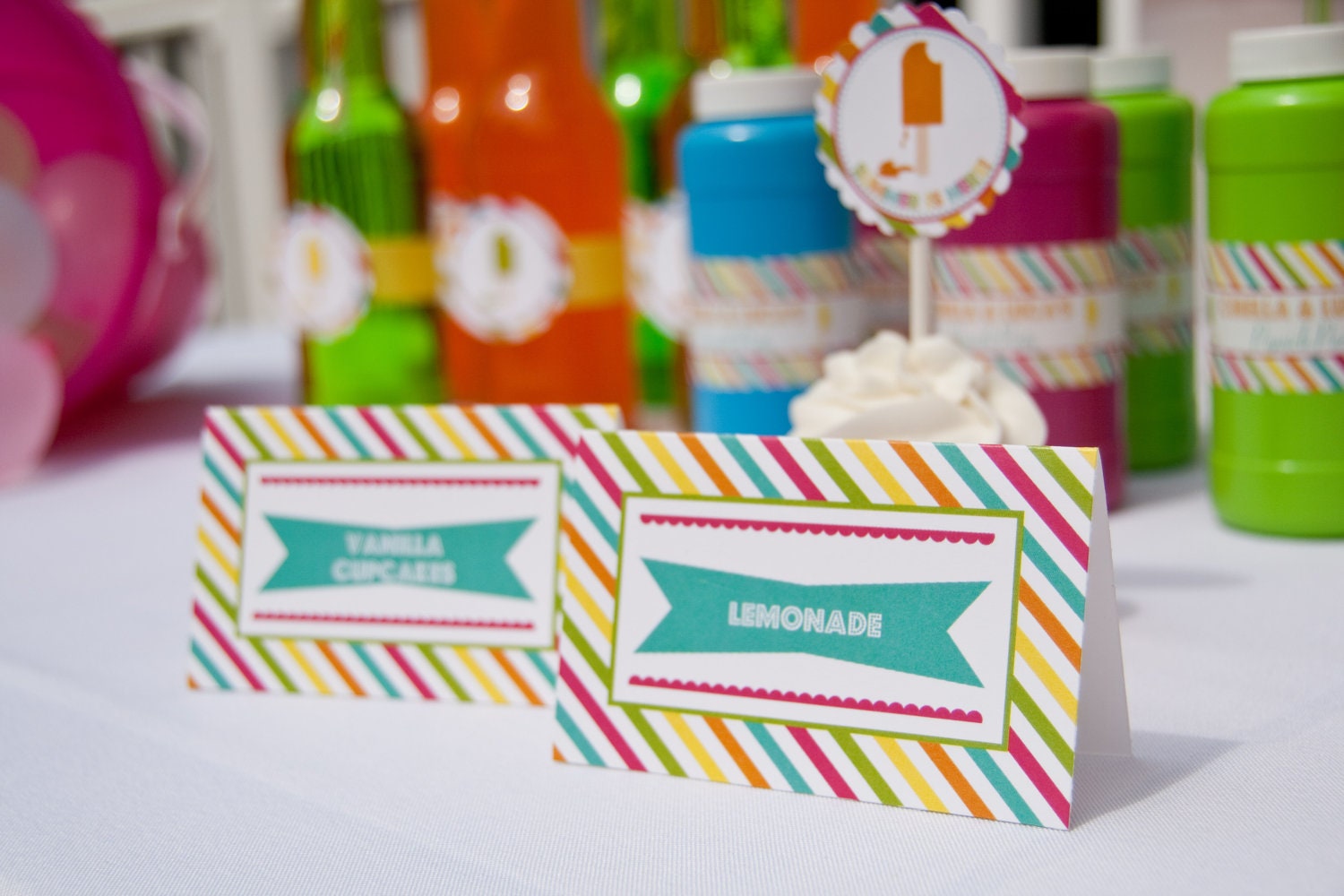 Popsicle Party Food Signs Carnival by DanielleSealsEvents on Etsy