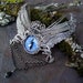 SOLD Gothic Steampunk Griffin Dragon Cat Evil Eye Necklace with Wings