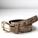 vintage woman's metallic belt. Sm / Med. Lace tapestry with gold in maple, peridot, pink / 80s rustic retro autumn / the MAPLE CANDY BELT