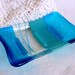 Fused Glass Soap Dish in Bright Turquoise