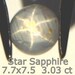 Gray Star Sapphire Unheated Gemstone 7.7 X 7.5mm Round Cabochon 3.03 carat