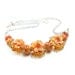Peach Blossom Statement Necklace, Handcrafted Lampwork Glass & Sterling Silver Necklace, OOAK Nectarine Flowers Floral