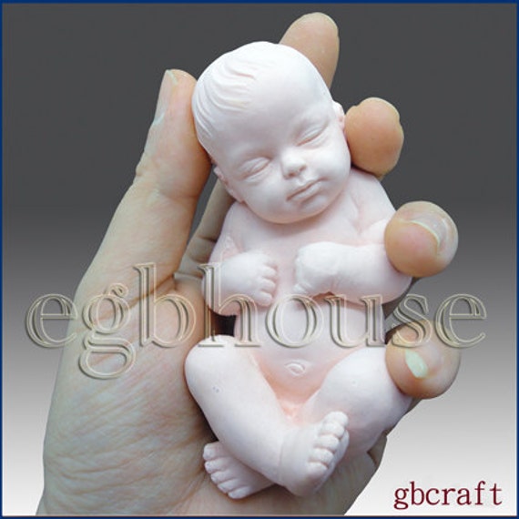 3D Silicone Soap MoldLifelike Baby Ethan2 parts assembled