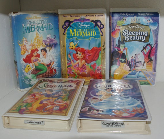 Disney Princess Collection of VHS tapes