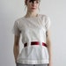 RESERVED Antique Edwardian Blouse . Embroidered Belt Loops . Shirt . French Knot. 1900s to 1910s