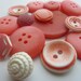Vintage Buttons - Cottage chic mix of peachy pinks, old and sweet - 16 total (2167)