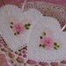 Heart Gift Hang Tags Hand Painted Chic Pink Rose , Glitter