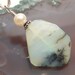 Wire Wrapped Natural Rustic Peruvian Blue Opal Pearl Gemstone Pendant....BB