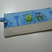 Pencil Case Pouch, Cosmetics Pouch, Zippy Pouch - Blue Owls