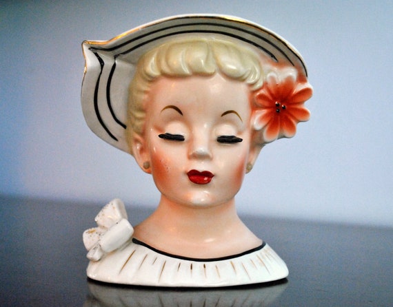 Relpo Lady Head Vase