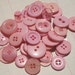 Light Pink Buttons Assorted Round - Sewing Scrapbooking Embellishments - Baby Pink