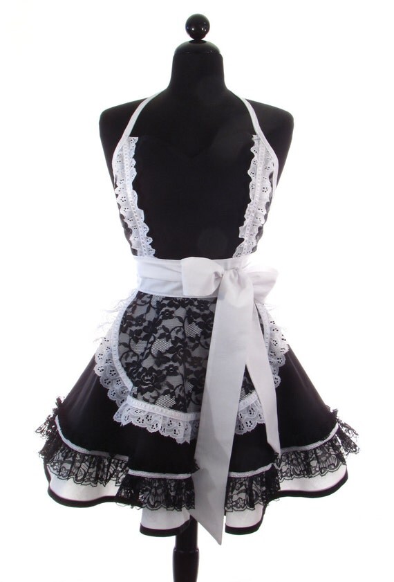 Pin Up Sexy French Maid Double Skirt Sweetheart