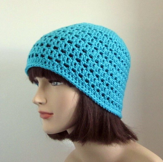 hat beanie pattern visor crochet Crochet Womens Aqua Cap  Beanie   Spring Mesh Blue Hat Lightweight