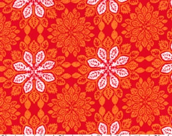 Fat Quarter- Wood Cuts in Orange by Michael Miller Fabrics CX5248-Red