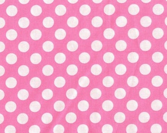 Fat Quarter - Ta Dot Candy Pink White By Michael Miller Fabrics CX1492-CAND-D