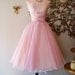 50s Dress / 50s Party Dress / Vintage 1950s Lavender Chiffon Party Dress with Full Skirt Size S