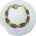 Handcrafted Beaded Bracelet Fall Winter Root Beer and Golden Pearls ON SALE