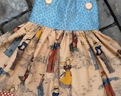Vintage Scarecrow Print Toddler Sundress or Jumper etsykids team