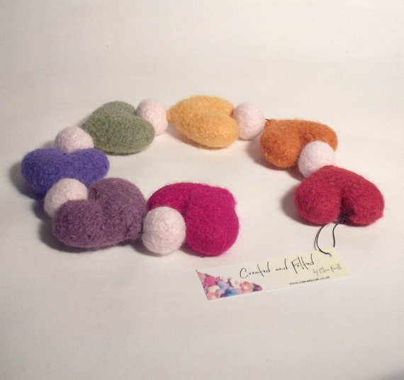 Felt heart pdf pattern by CreatedandFelted on Etsy