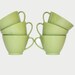 Coffee /Cups /Green/ Vintage/ Kitchen /Home Decor/ Melmac...SALE was 24.50
