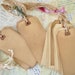 1950s tea stained tags--vintage paper ephemera
