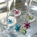 Very Sparkly Snowflake Handmade Christmas Wine Glass Charms - Set of 6