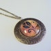 Necklace Boho Chic Antique Brass Pendant Chain Leaves Vine