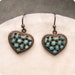 Sterling Turquoise Heart Earrings Barse E4780