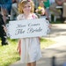 Here Comes The Bride Wedding signs decorations DOUBLE SIDED Flower Girl Ring Bearer 10x24