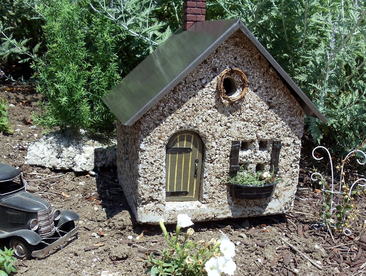 Edinburgh Cottage Stone Garden Art from the by littlewhitebarn
