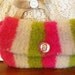 Womens Girls Wallet Pink Hand Knit Felted Clutch On Sale