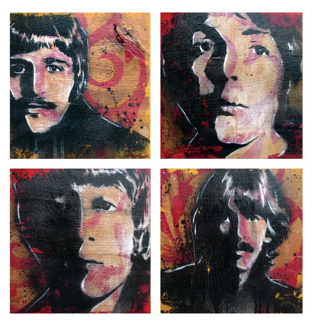 12 x 12 Print Beatles Fab 4 Art Print