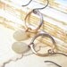 Citrus earrings stone lampwork rustic hay stone fashion
