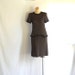 Vintage Dress Mod Dress Herringbone Tweed Drop Waist Dress 1960s Dress