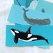 Whale Bookmarks - Eco-friendly Set of 5